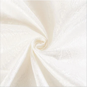 New sosire flori stil curte vopsit jacquard brocart alb tesatura,tesatura 3D folosit pentru DIY cusut de îmbrăcăminte pentru femei rochie de mireasa