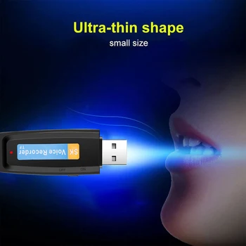 Mini Reportofon USB Reportofon Pix U-Disc Profesional Flash Drive Recorder Audio Digital Micro SD TF Card Pana la 32G