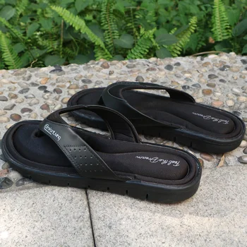 2021 Moda de Vara Mens Flip Flops Anti-alunecare, Negru Sandale Clasice, Confortabile, Papuci de Plaja Pentru Barbati Slide-uri cu Spumă cu Memorie