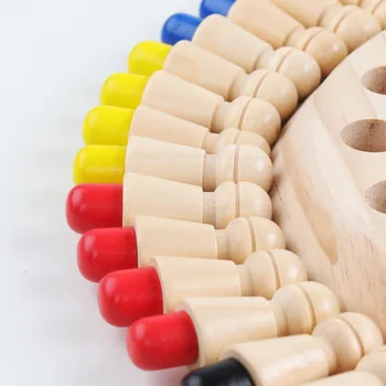 Pentru copii din Lemn de Distracție Blocuri de Memorie de Șah Jucărie Matematica Jucărie Jucării Educaționale Montessori Joc de Memorie Pentru Copii, Copii, Băiat de Cadouri