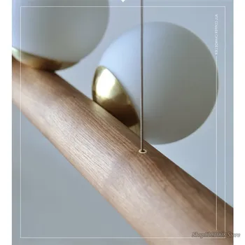 Nordic Moderne de Mese, Camera de zi Lumina Pandantiv Agățat Home Decor din Lemn Lampă de Pandantiv Restaurant Designer de Iluminat de Prindere AC