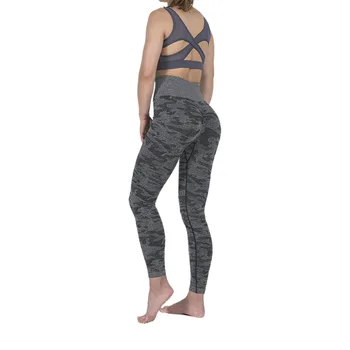 Antrenament Push-Up Pantaloni Talie Mare Pantaloni de Yoga colanti sport femei fitness Camo fără Sudură Elastice Colanți Pentru Femei Sport