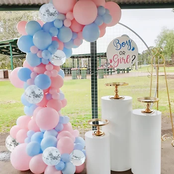 141pcs Albastru Macaron Balon Arc Petrecerea de Ziua Decor Copii Adulți Nunta Petrecere de Ziua Consumabile Ballon Ghirlanda Copil de Dus Deco