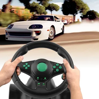 Joc de curse de Volan pentru XBOX 360 pentru PS2 PS3 Calculator USB Masina volanului la 180 de Grade de Rotație Vibrații cu Pedale