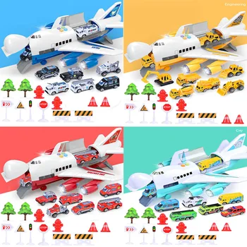 Muzica Lumini de Simulare a Urmări Inerție Jucărie pentru Copii Aeronave de Mari Dimensiuni Avion de Pasageri Copii Avion Mașină de Jucărie Cadou Gratuit Hartă