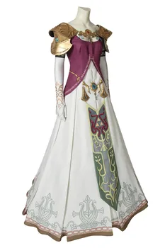 Nou Piciorul of Zelda: Twilight Princess Cosplay Costum Printesa Zelda Accesorii de Halloween Haine Bbeautiful Rochie