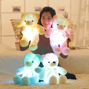 50cm Romantic Colorat Intermitent LED Lumina de Noapte Luminos Umplute, Jucării de Pluș Teddy Bear Papusa Cadouri Minunate pentru Copii si Prieteni