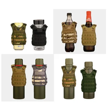 Militar Mini Bere Vesta Tactică Sticla De Bere Husă Miniatură Vesta Molle Băuturi Cooler Sac De Apă Bea Sticla De Vin Titularul De Acoperire