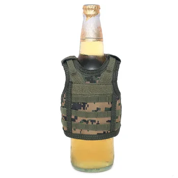 Militar Mini Bere Vesta Tactică Sticla De Bere Husă Miniatură Vesta Molle Băuturi Cooler Sac De Apă Bea Sticla De Vin Titularul De Acoperire