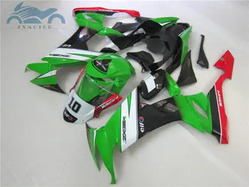 Personalizate carenajele kit pentru KAWASAKI Ninja ZX10R 2008 2009 2010 ABS curse carenaj set ZX 10R 08 09 10 verde negru părți ale corpului