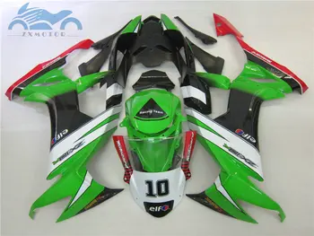 Personalizate carenajele kit pentru KAWASAKI Ninja ZX10R 2008 2009 2010 ABS curse carenaj set ZX 10R 08 09 10 verde negru părți ale corpului