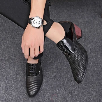 2020 Bărbați Alb Formale Pantofi Cu Tocuri Înalte Oxfords Moale Mocassin Homme Chaussure Înălțime Crește Rochie De Conducere Pantofi Cu Barca Gommino