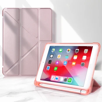 De caz Pentru iPad mini 5 2019 Cu Creion Pu Piele smart cover Pentru iPad mini 1 2 3 4 silicon Fagure spate Tabletă caz