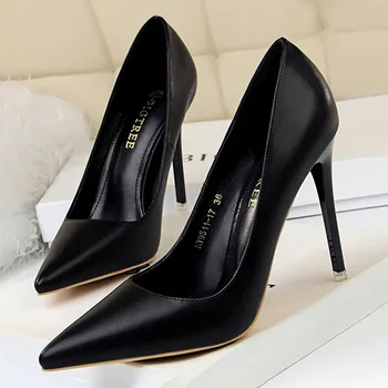 BIGTREE Pantofi Femei Pompe Tocuri Înalte de Moda Pantofi Negru Roz Alb Pantofi Femei Pantofi de Nunta Doamnelor Stilet Tocuri Femei 2021