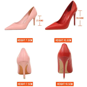 BIGTREE Pantofi Femei Pompe Tocuri Înalte de Moda Pantofi Negru Roz Alb Pantofi Femei Pantofi de Nunta Doamnelor Stilet Tocuri Femei 2021