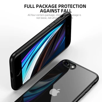 KEYSION Moda de Caz pentru iPhone SE 2020 Nou SE2 Transparent Mat rezistent la Șocuri Telefon Capacul din spate pentru iPhone XR XS Max X 8 7 Plus