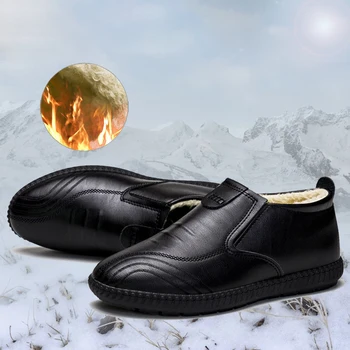 2020 Barbati Pantofi Cald Iarna Ghete Barbati de Moda Cizme de Zapada Pentru Barbati de Cauzalitate Pantofi Negru Adidasi Barbati din Piele botas masculina
