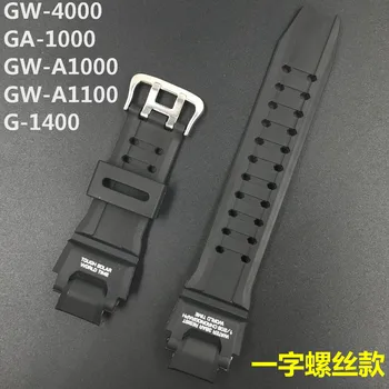 Negru de Înlocuire Trupa Ceas Curea Accesorii Silicon Watchband Pentru Casio G-Shock GA-1000/1100 GW-4000/A1100/A1000 G-1400