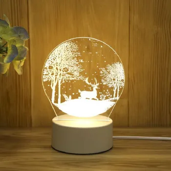 Cadou de Ziua îndrăgostiților Lumina de Noapte aibă Copii Decor Drăguț Dragoste 3D Acrilice LED Lampă de Noptieră Crescut Urs Cadou de Paște Decor