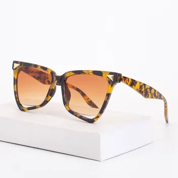 Moda Ochi de Pisică ochelari de Soare Femei 2021 Brand de Lux de Designer Poligon Oglindă Cadru Supradimensionat Ochelari de Soare UV400