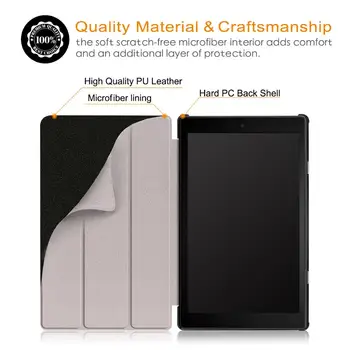 PU piele de imprimare Caz pentru Amazon Foc Nou HD10 2019 Tableta e-Carti pentru Foc HD 10 Capac magnetic slim smart+ecran protector