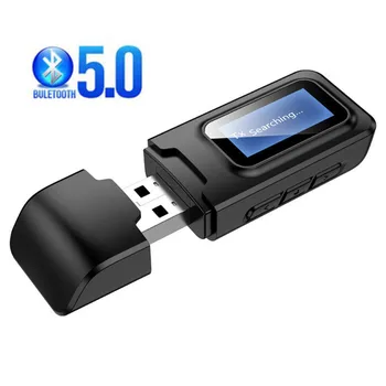 Bluetooth 5.0 Receptor Transmițător Display LCD 3.5 mm AUX Jack 2 In1 USB Dongle Bluetooth Wireless Adaptor Audio pentru PC-uri Auto TV