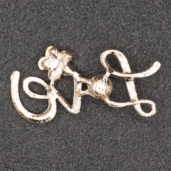 10buc Perla Faux Dragoste Butoane Ornamente pentru Ambarcațiunile de Coadă Clar Stras Butoane de Cusut Ambarcațiuni de Argint, de Aur Buton