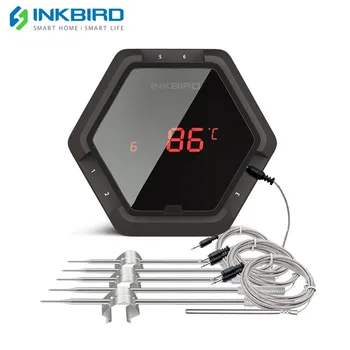 Inkbird Vânzare Fierbinte IBT-6XS LED C/F Digitale fără Fir Bluetooth Cuptor de Gătit GRĂTAR Grill Termometru Cu ȘASE Sonde