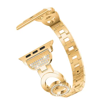 Blinglin Femei Diamond ceas Trupa pentru apple Watch 38mm 42mm 40mm 44mm curea din Otel Inoxidabil Seria 4 3 2 1 brățară Brățară
