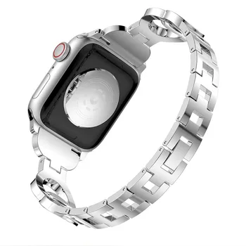 Blinglin Femei Diamond ceas Trupa pentru apple Watch 38mm 42mm 40mm 44mm curea din Otel Inoxidabil Seria 4 3 2 1 brățară Brățară