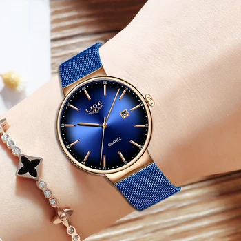 2020 LIGE Femei Ceasuri de Lux de Top de Brand Nou de Moda Doamnelor Rochie de Plasă din Oțel Inoxidabil Ceas Impermeabil Cuarț Ceas Reloj Mujer