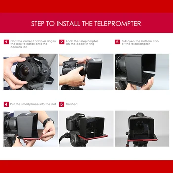 View Smartphone Prompter pentru Canon Nikon Sony Camera foto Studio Foto DSLR pentru Youtube Interviu Prompterul Camera Video