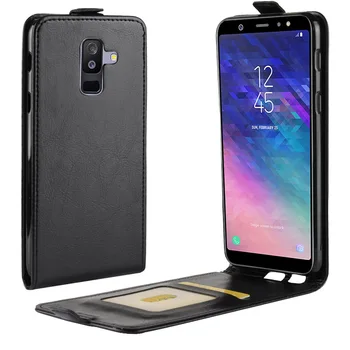 De lux Flip Vertical Piele Caz Pentru Smausng Galaxy A9 A7 2018 A8 A6 Plus de Telefon Capacul din Spate Portofel caz A8s A6s A2 Core A9 stele