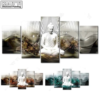 Diamant Broderie Pictura 3D Plin de Gaurit cu Diamant Mozaic cruciulițe Buddha Multi-imagini Full Lipite Pictura Meserii Flori