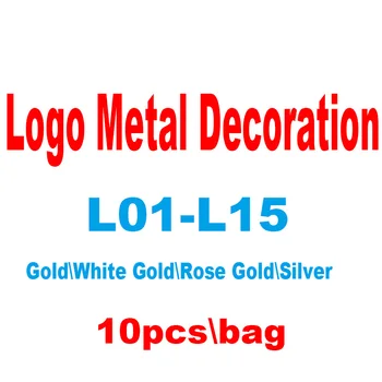 10buc Scrisoare Logo-ul de Metal de Unghii Decor de Bijuterii en-Gros de Unghii Gol Placă de Metal Ultra-subțire Sequin