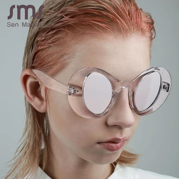 Vintage Oval ochelari de Soare pentru Barbati Brand de Lux Ochelari de Moda Femei 2020 Negru Roșu Colorate Punk ochelari de Soare Femei UV400 Ochelari de Oameni
